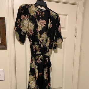 Floral wrap dress